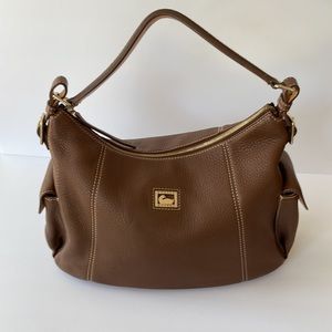 Dooney & Bourke Brown Pebbled Leather Hobo